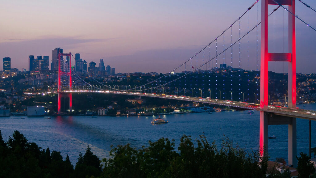 A View of Istanbul Spanning Europe and Asia